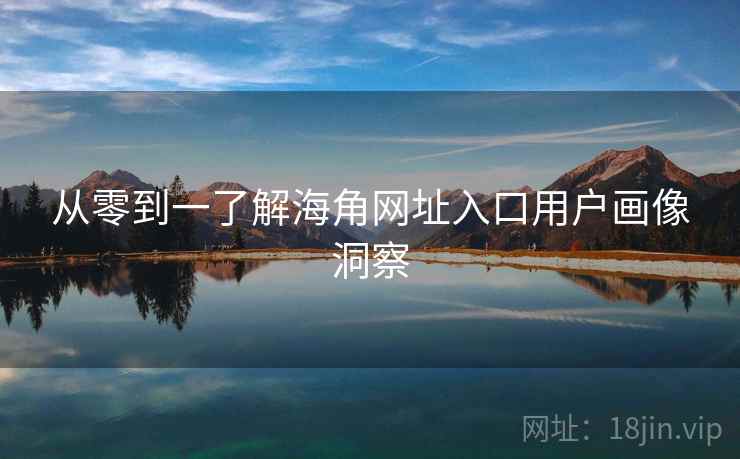从零到一了解海角网址入口用户画像洞察